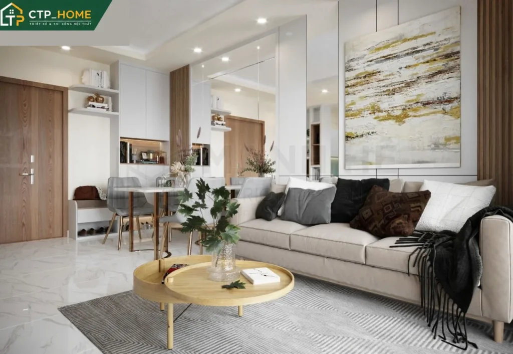 Thiết kế nội thất chung cư Tecco Centre Home 60m2 hiện đại – CTP_HOME - Ảnh 1
