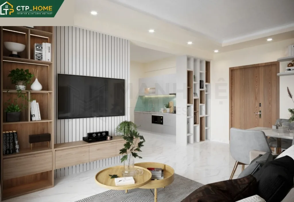 Thiết kế nội thất chung cư Tecco Centre Home 60m2 hiện đại – CTP_HOME - Ảnh 2