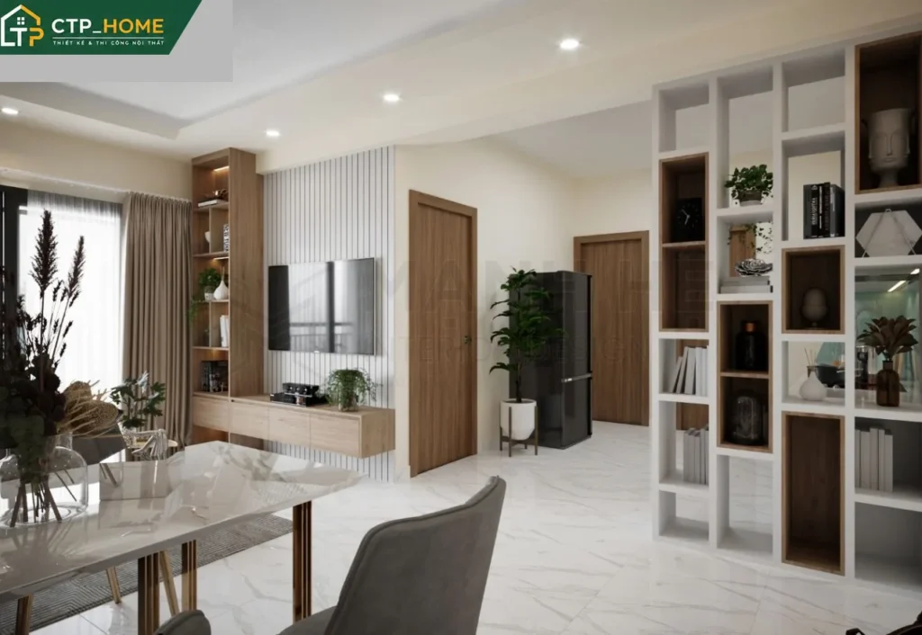 Thiết kế nội thất chung cư Tecco Centre Home 60m2 hiện đại – CTP_HOME - Ảnh 3