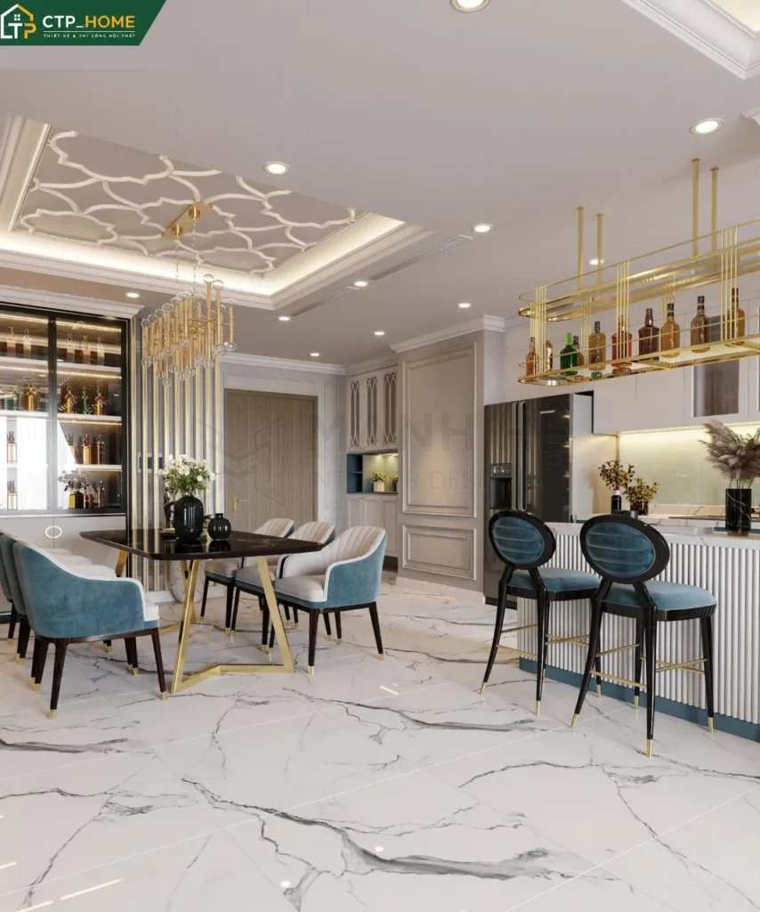 Thiết kế nội thất chung cư Vinhome Central Park 97m2 hiện đại tại TP.HCM - Ảnh 2