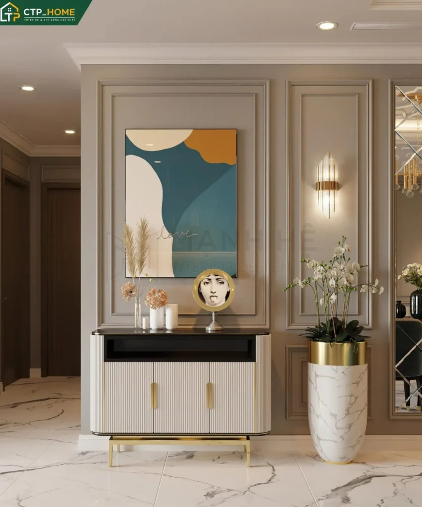 Thiết kế nội thất chung cư Vinhome Central Park 97m2 hiện đại tại TP.HCM - Ảnh 4