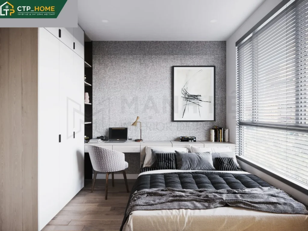 Thiết kế nội thất chung cư Vinhomes Grand Park 81m2 hiện đại cho chị Huyền - Ảnh 6