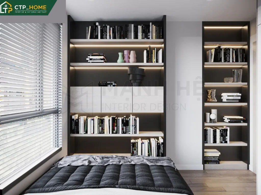 Thiết kế nội thất chung cư Vinhomes Grand Park 81m2 hiện đại cho chị Huyền - Ảnh 7