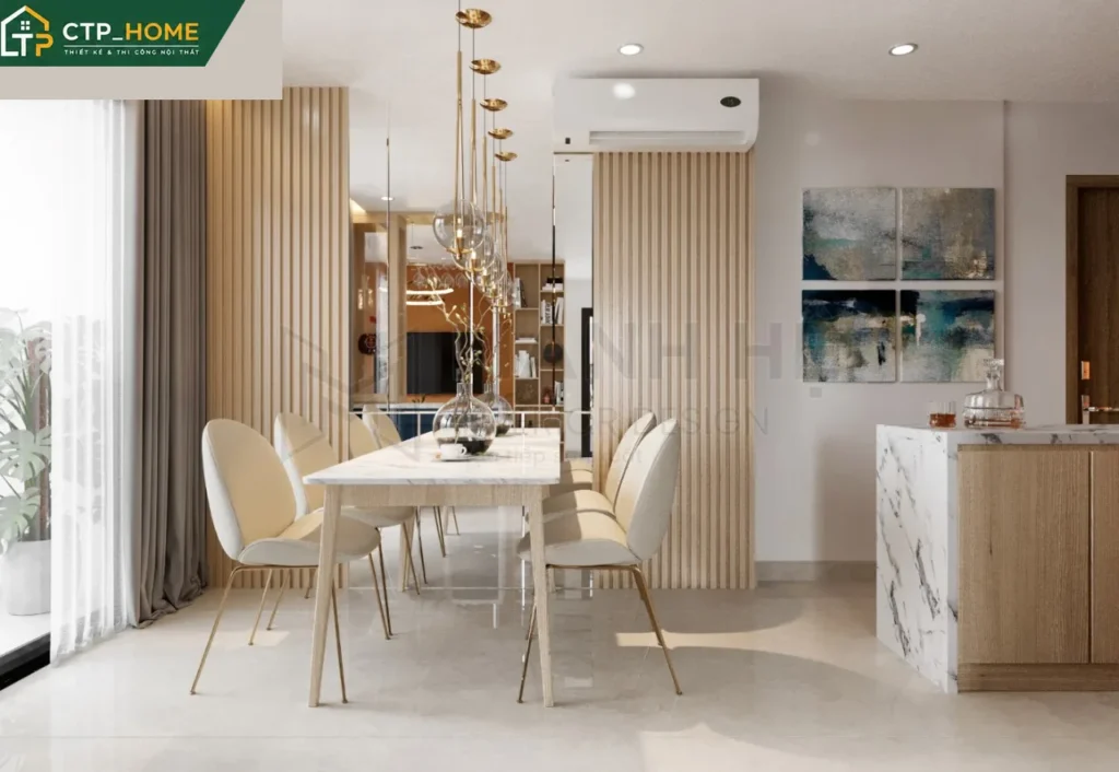 Thiết kế nội thất chung cư Vinhomes Grand Park Q9 69m2 hiện đại - Ảnh 1