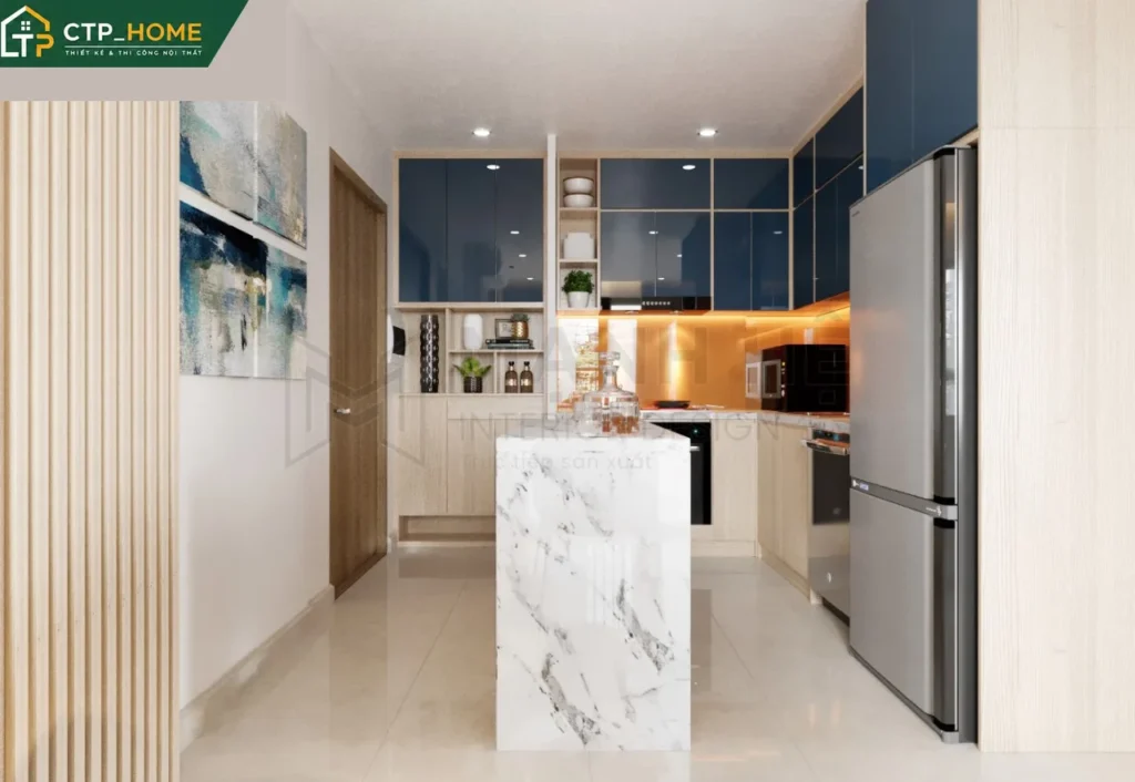 Thiết kế nội thất chung cư Vinhomes Grand Park Q9 69m2 hiện đại - Ảnh 2