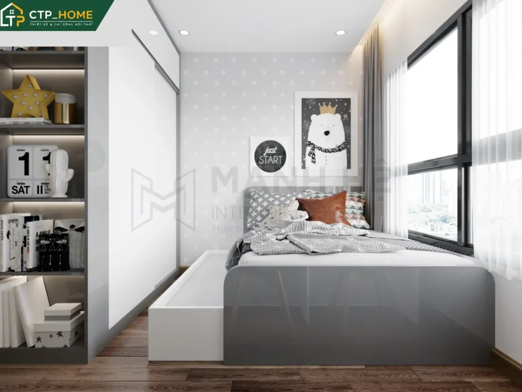 Thiết kế nội thất chung cư Vinhomes Grand Park Q9 69m2 hiện đại - Ảnh 8