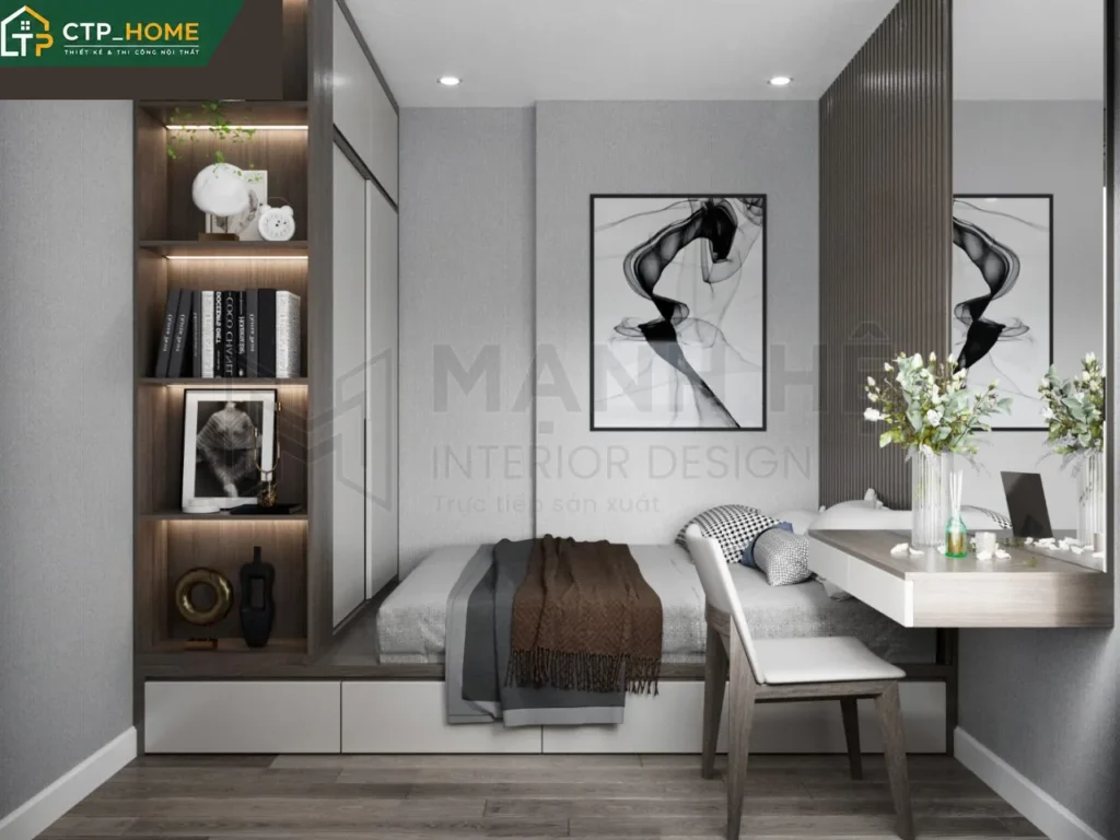 Thiết kế nội thất chung cư Vinhomes Grand Park 59m2 hiện đại tại Quận 9 - Ảnh 9
