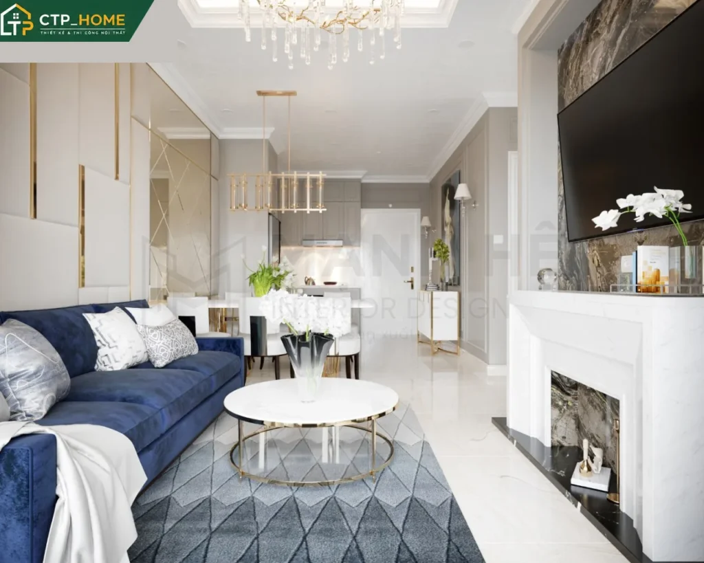 Thiết kế nội thất chung cư Vinhomes Grand Park 81m2 hiện đại – CTP_HOME - Ảnh 3