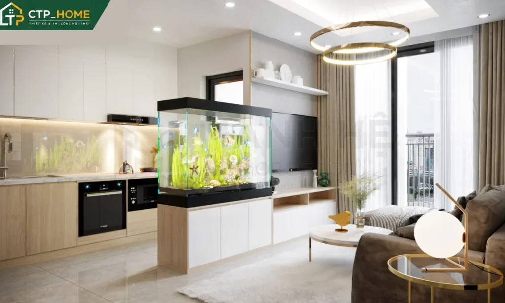 Thiết kế nội thất chung cư Emerald Celadon 84m2 Type C1 hiện đại - Ảnh 1