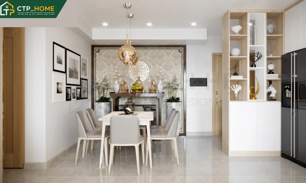 Thiết kế nội thất chung cư Emerald Celadon 84m2 Type C1 hiện đại - Ảnh 2