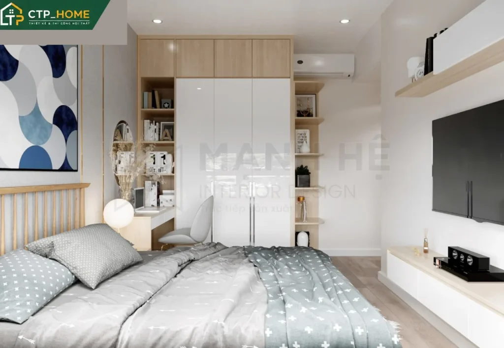 Thiết kế nội thất chung cư Emerald Celadon 84m2 Type C1 hiện đại - Ảnh 6