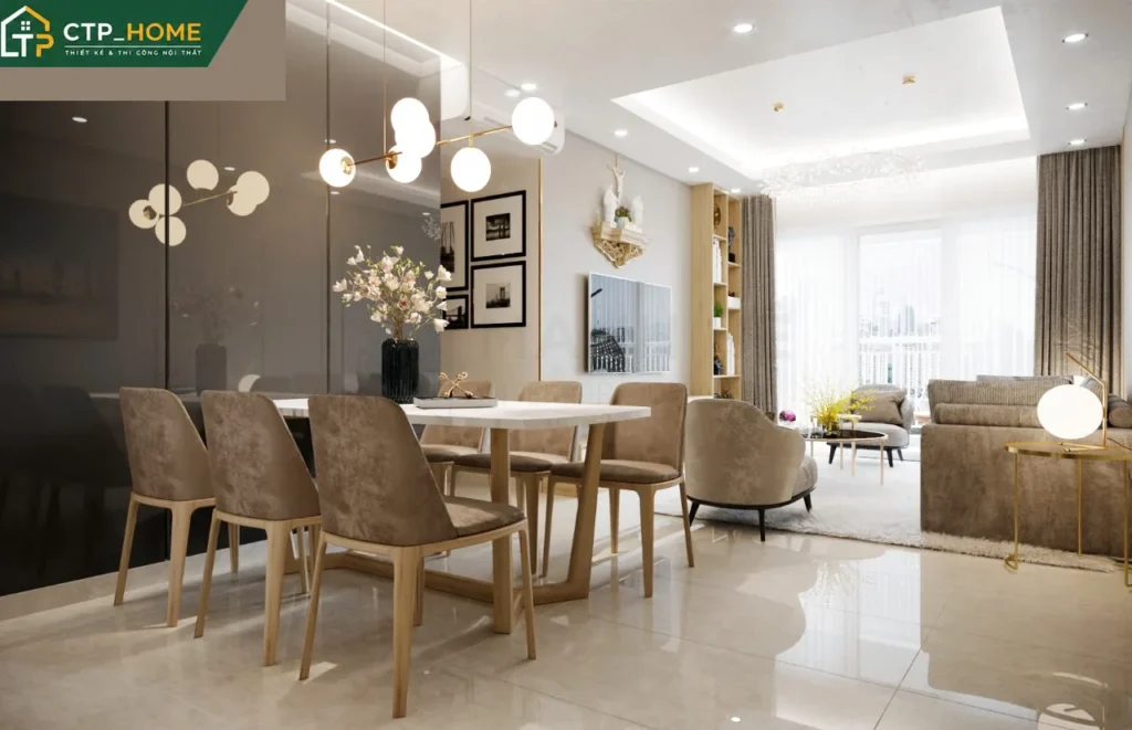 Thiết kế nội thất chung cư Celadon Ruby 72m2 hiện đại – Chị Kim - Ảnh 2