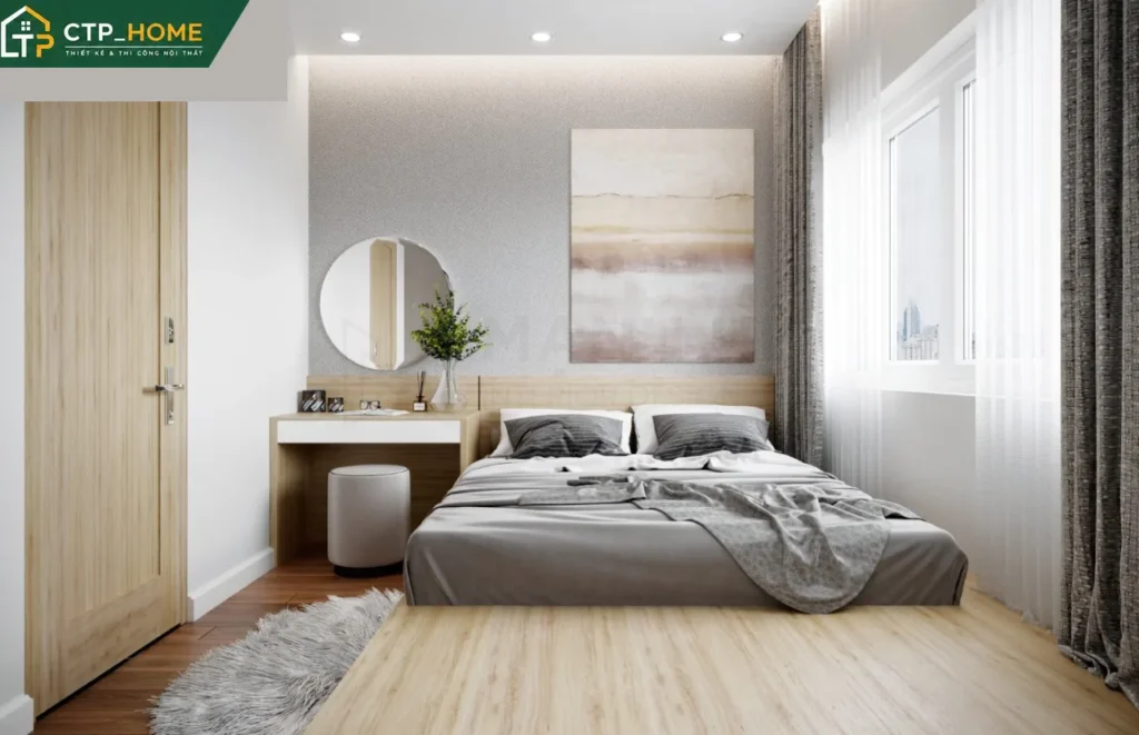 Thiết kế nội thất chung cư Celadon Ruby 72m2 hiện đại – Chị Kim - Ảnh 4