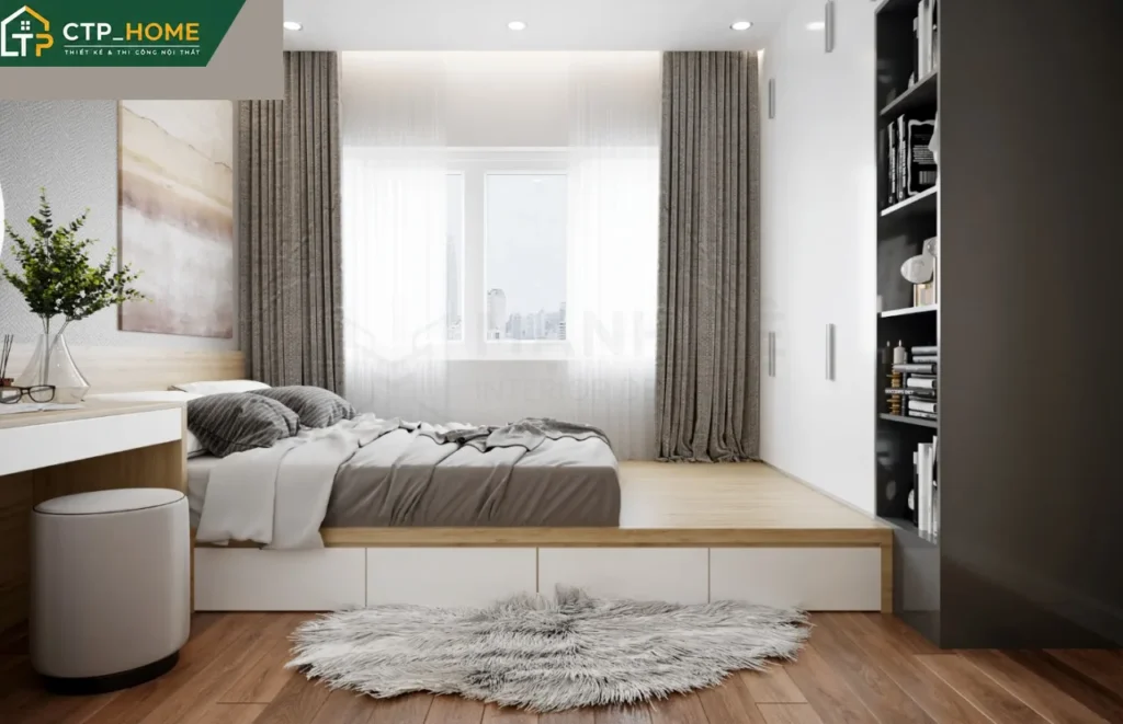 Thiết kế nội thất chung cư Celadon Ruby 72m2 hiện đại – Chị Kim - Ảnh 5