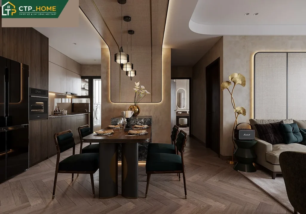 Thiết kế nội thất chung cư Celesta Rise 79m2 2 phòng ngủ hiện đại - Ảnh 2