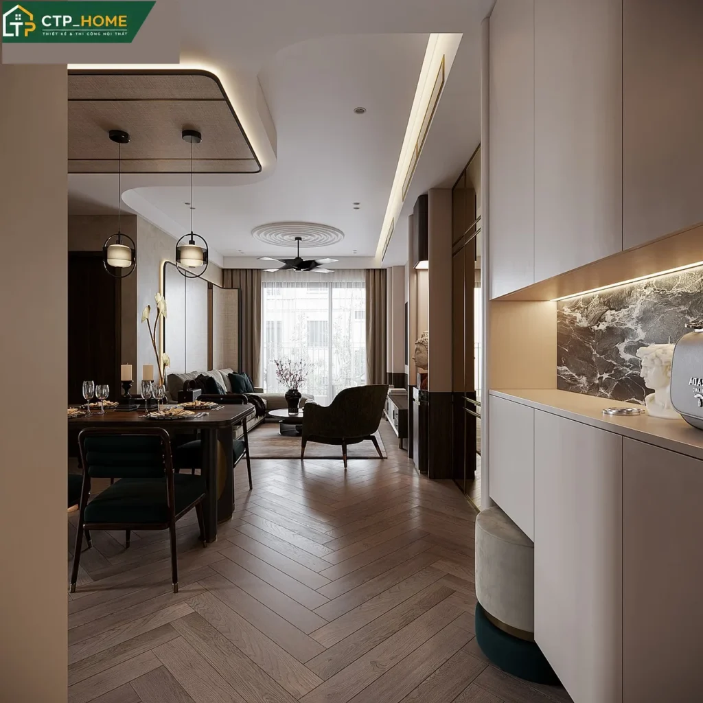 Thiết kế nội thất chung cư Celesta Rise 79m2 2 phòng ngủ hiện đại - Ảnh 4