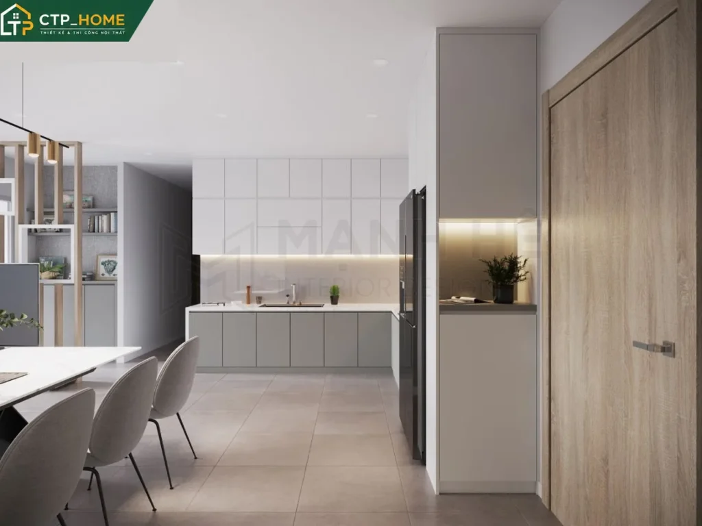 Thiết kế nội thất chung cư Carillon Tân Phú 105m2 hiện đại – Chị Hân - Ảnh 2