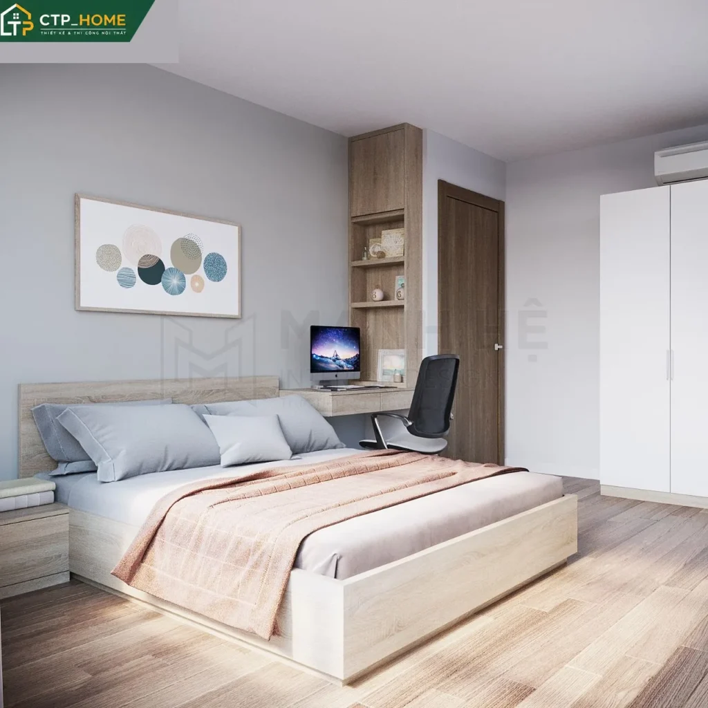 Thiết kế nội thất chung cư Him Lam 97m2 3PN hiện đại – Anh Thành - Ảnh 9