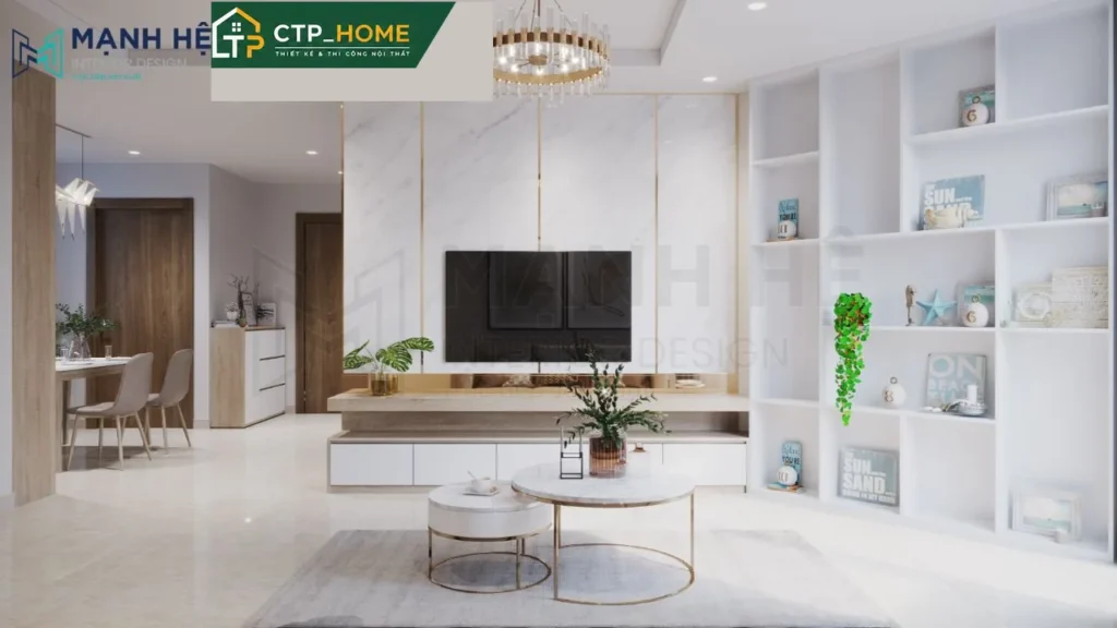 Thiết kế nội thất chung cư Him Lam 97m2 3PN hiện đại – Anh Thành - Ảnh 1