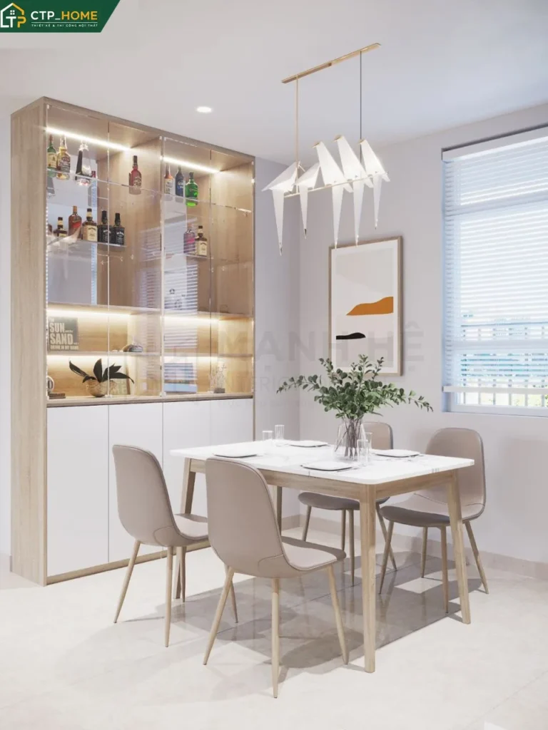 Thiết kế nội thất chung cư Him Lam 97m2 3PN hiện đại – Anh Thành - Ảnh 3