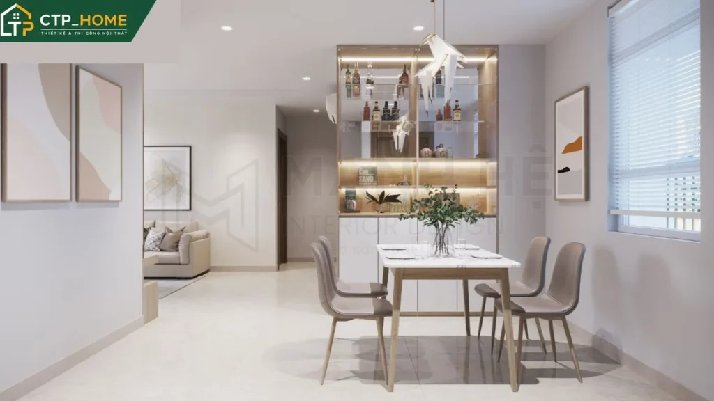 Thiết kế nội thất chung cư Him Lam 97m2 3PN hiện đại – Anh Thành - Ảnh 4