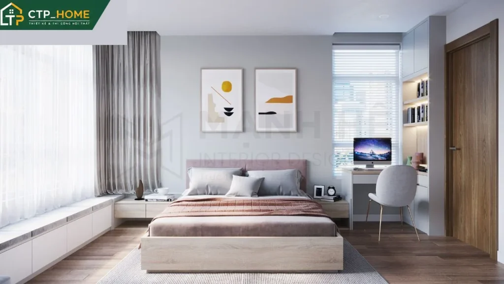 Thiết kế nội thất chung cư Him Lam 97m2 3PN hiện đại – Anh Thành - Ảnh 5