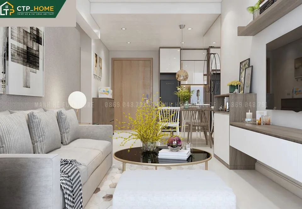 Thiết kế nội thất chung cư Emerald Celadon 66m2 hiện đại – Anh Minh - Ảnh 2