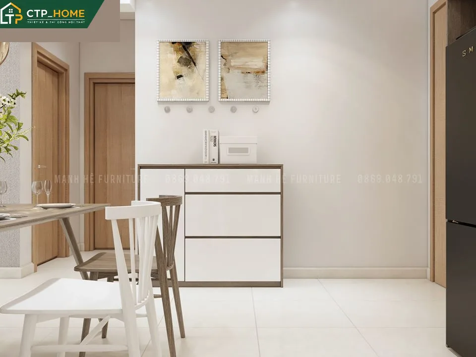 Thiết kế nội thất chung cư Emerald Celadon 66m2 hiện đại – Anh Minh - Ảnh 4