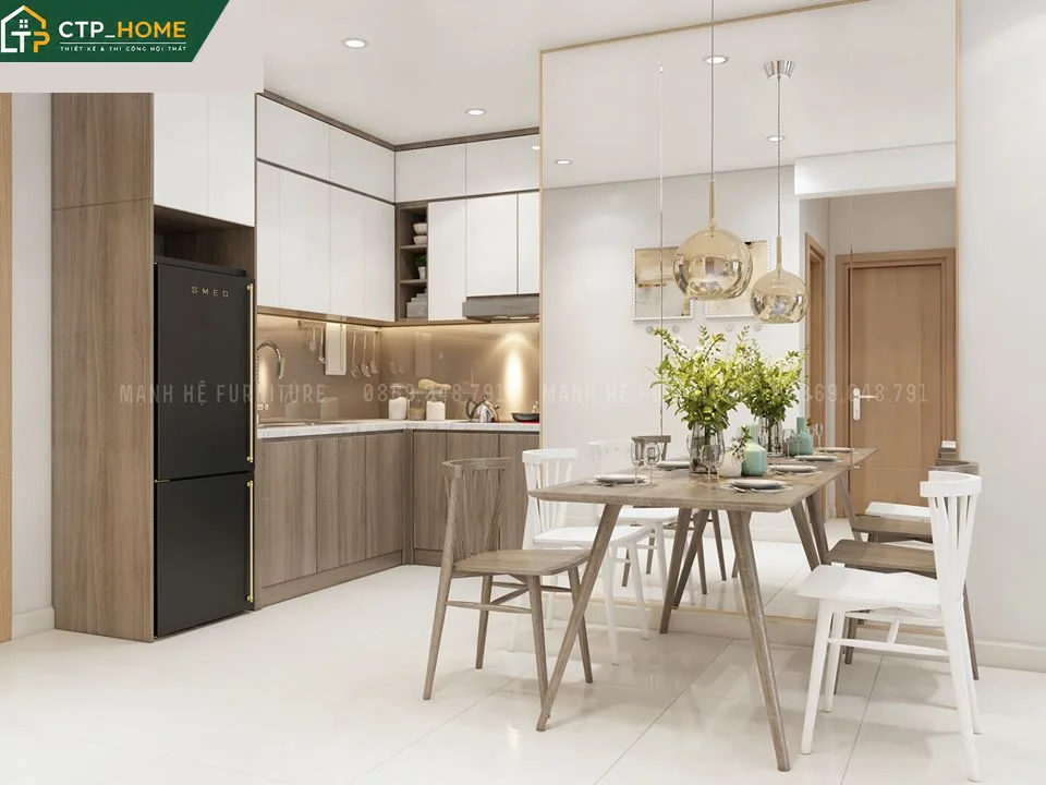 Thiết kế nội thất chung cư Emerald Celadon 66m2 hiện đại – Anh Minh - Ảnh 5