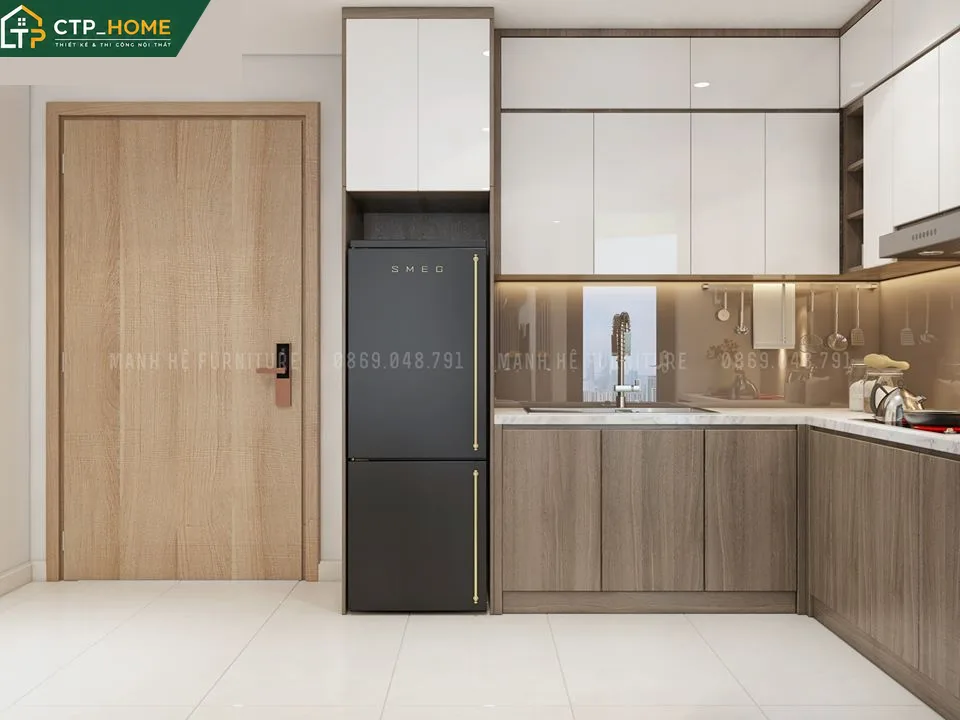 Thiết kế nội thất chung cư Emerald Celadon 66m2 hiện đại – Anh Minh - Ảnh 6