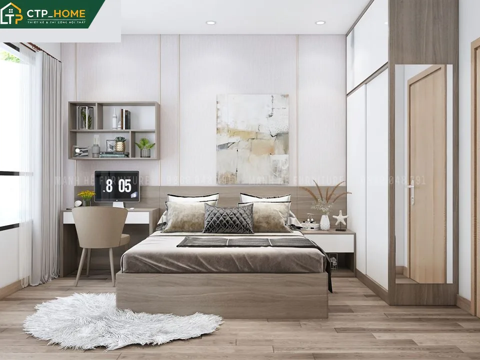 Thiết kế nội thất chung cư Emerald Celadon 66m2 hiện đại – Anh Minh - Ảnh 7