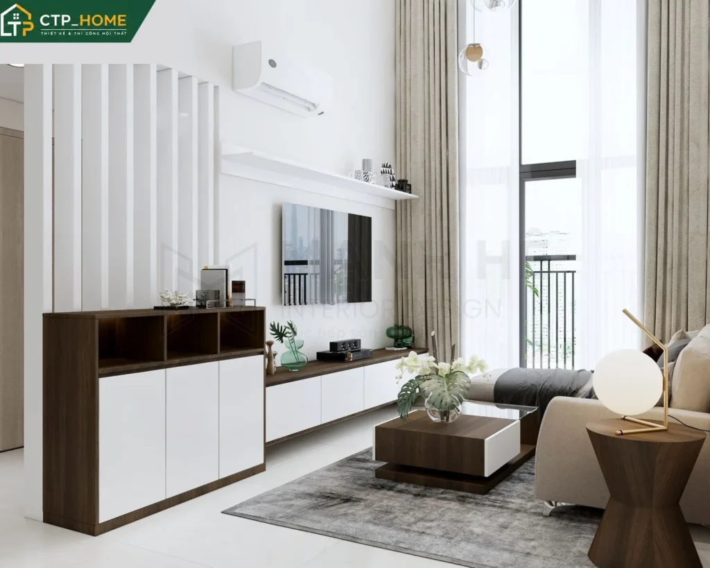 Thiết kế nội thất chung cư Emerald Celadon 130m2 hiện đại cho chị My - Ảnh 2