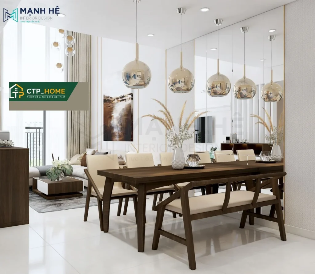 Thiết kế nội thất chung cư Emerald Celadon 130m2 hiện đại cho chị My - Ảnh 5