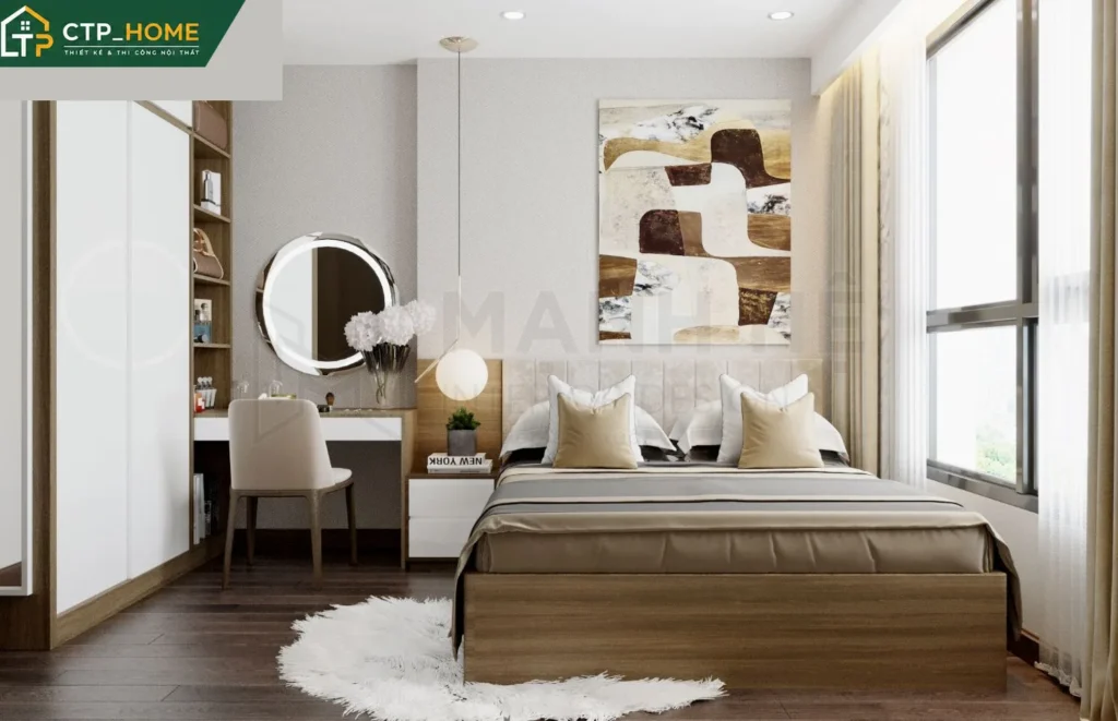 Thiết kế nội thất chung cư Centrosa Hà Đô 84m2 hiện đại cho chị Phương - Ảnh 9
