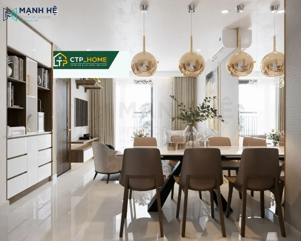 Thiết kế nội thất chung cư Centrosa Hà Đô 84m2 hiện đại cho chị Phương - Ảnh 5