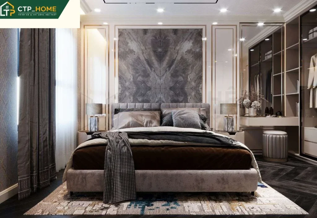 Thiết kế nội thất chung cư Diamond Riverside Quận 8 – 72m2 1PN hiện đại sang trọng - Ảnh 9