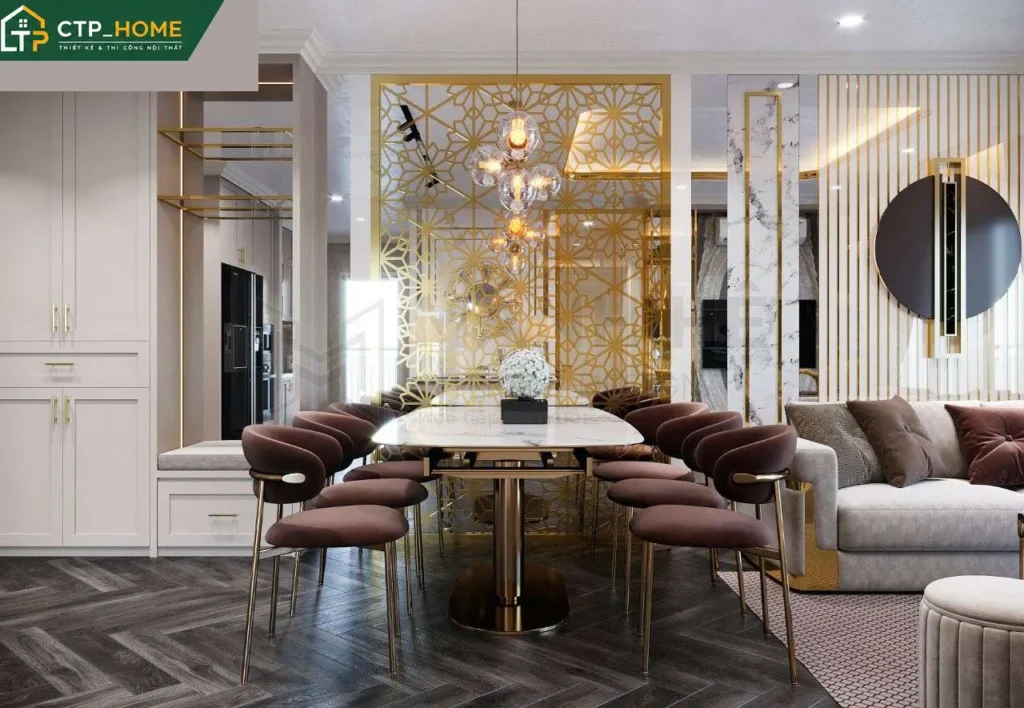 Thiết kế nội thất chung cư Diamond Riverside Quận 8 – 72m2 1PN hiện đại sang trọng - Ảnh 3