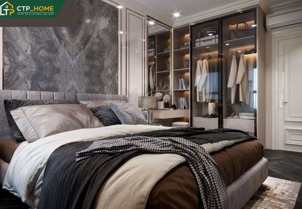 Thiết kế nội thất chung cư Diamond Riverside Quận 8 – 72m2 1PN hiện đại sang trọng - Ảnh 7