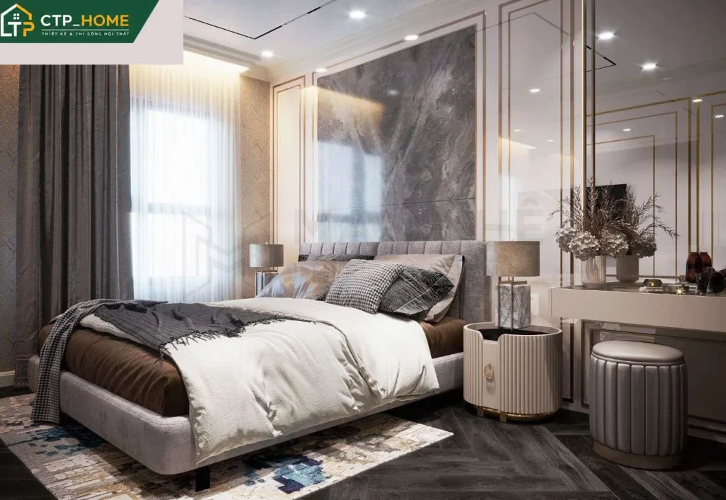Thiết kế nội thất chung cư Diamond Riverside Quận 8 – 72m2 1PN hiện đại sang trọng - Ảnh 8