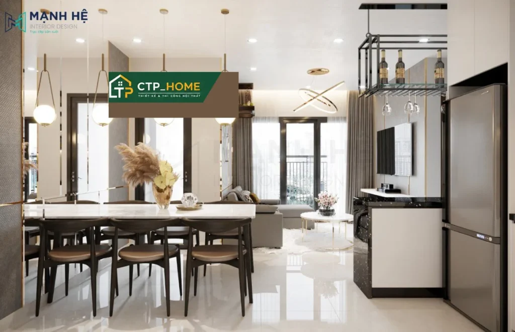 Thiết kế nội thất chung cư Eco Xuân 83m2 hiện đại – A.Huân - Ảnh 2