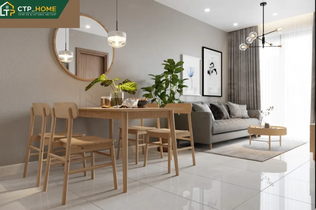 Thiết kế nội thất chung cư Lavita Charm 68m2 2 phòng ngủ hiện đại - Ảnh 2
