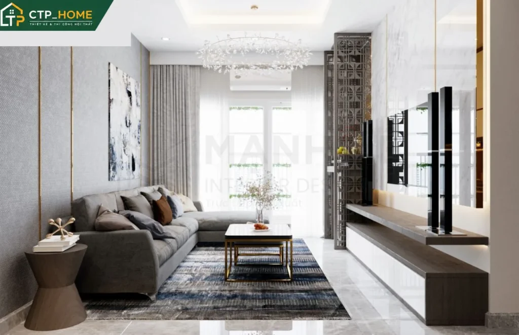 Thiết kế nội thất chung cư The Navita 110m2 hiện đại cho anh Hòa - Ảnh 2