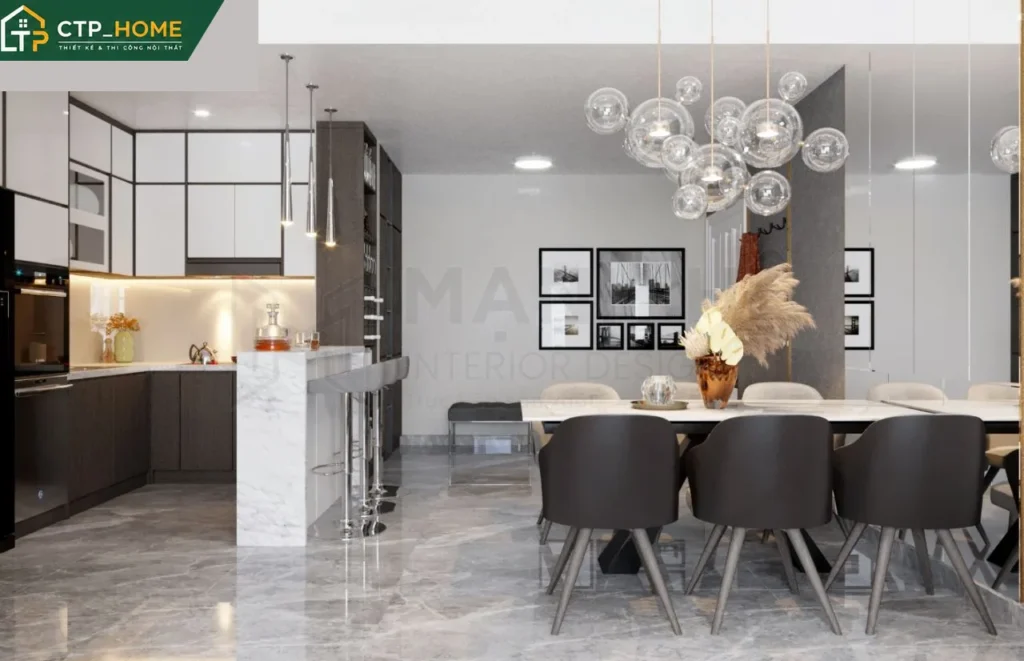 Thiết kế nội thất chung cư The Navita 110m2 hiện đại cho anh Hòa - Ảnh 3