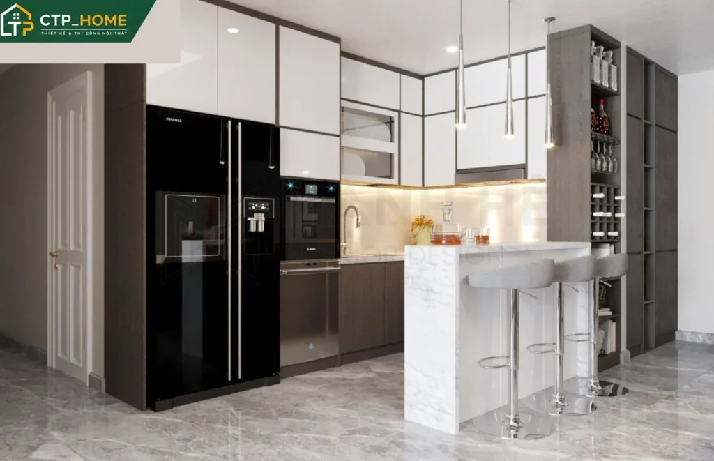Thiết kế nội thất chung cư The Navita 110m2 hiện đại cho anh Hòa - Ảnh 6