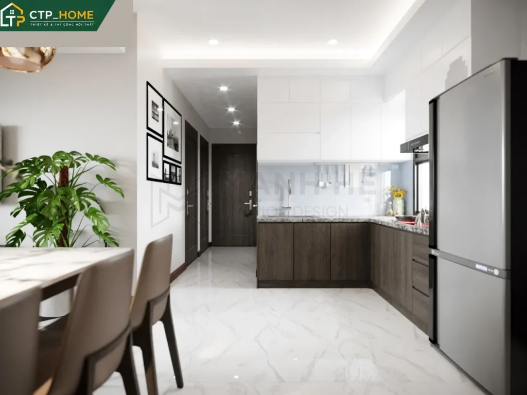 Thiết kế nội thất chung cư Resgreen Tower 82m2 hiện đại tại Tân Phú - Ảnh 3