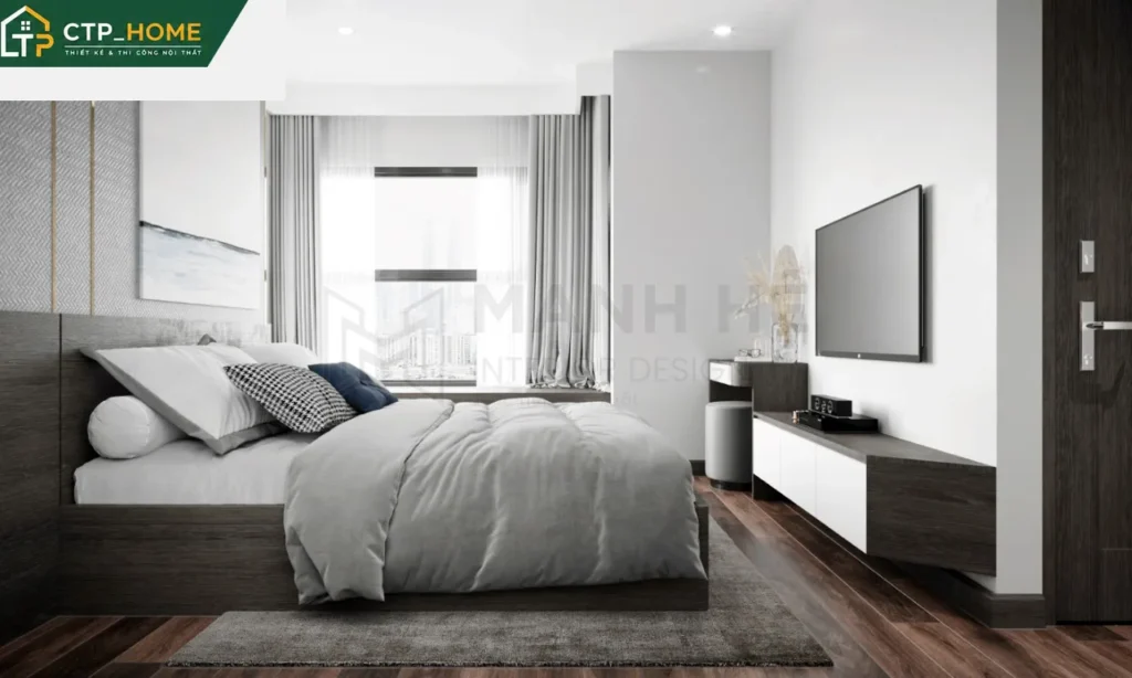 Thiết kế nội thất chung cư Resgreen Tower 82m2 hiện đại tại Tân Phú - Ảnh 5
