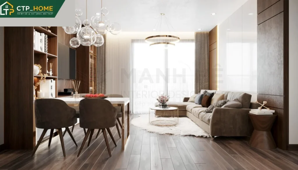 Thiết kế nội thất chung cư Sora Garden 2 – 95m2 hiện đại, tối ưu không gian - Ảnh 1
