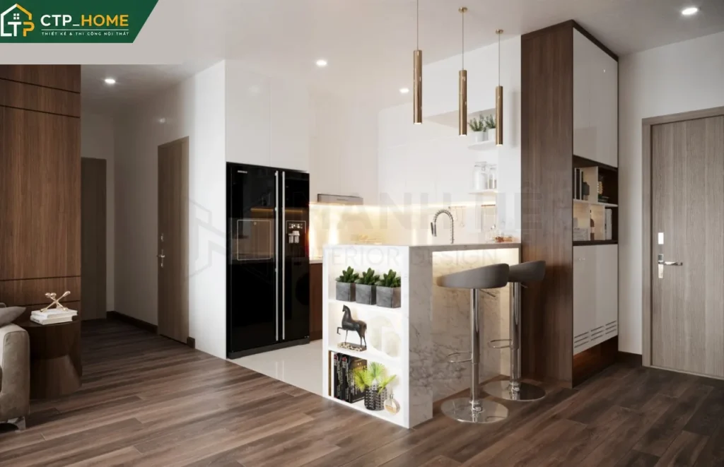 Thiết kế nội thất chung cư Sora Garden 2 – 95m2 hiện đại, tối ưu không gian - Ảnh 2