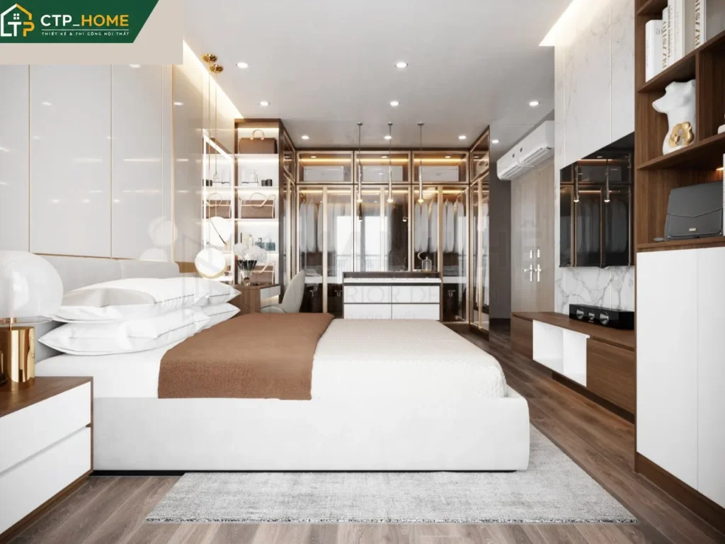 Thiết kế nội thất chung cư Sora Garden 2 – 95m2 hiện đại, tối ưu không gian - Ảnh 4