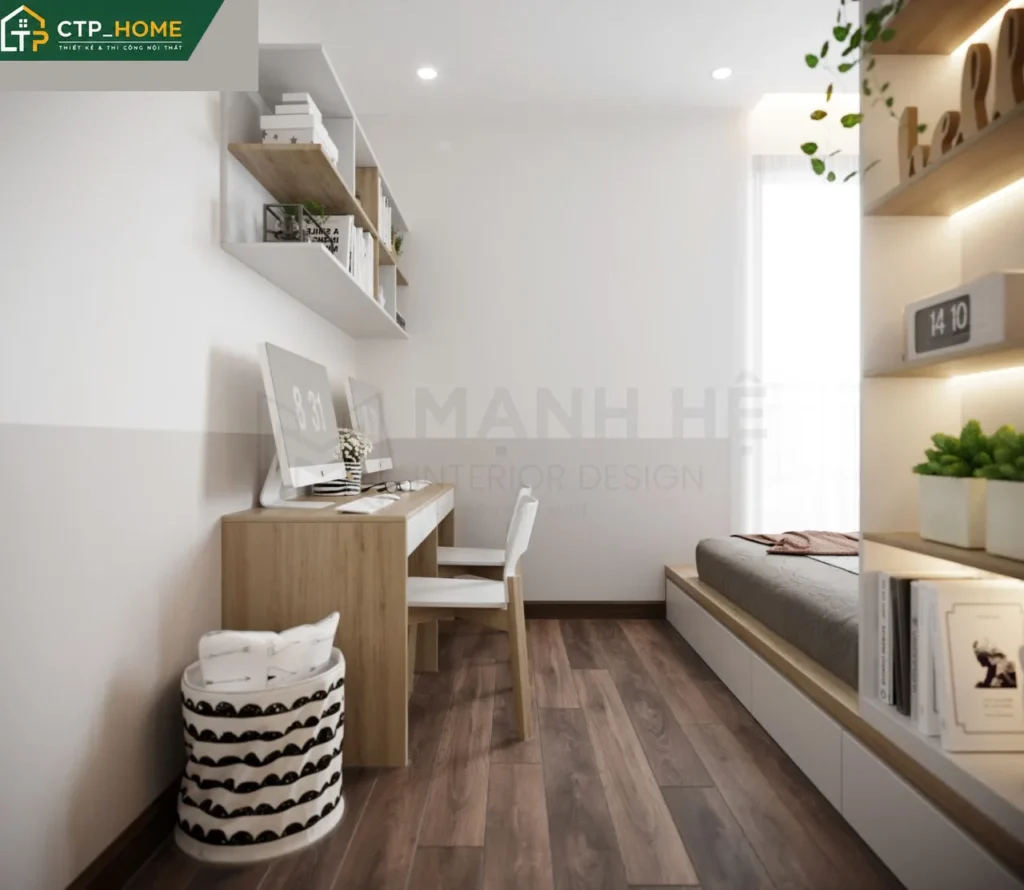 Thiết kế nội thất chung cư Sora Garden 2 – 95m2 hiện đại, tối ưu không gian - Ảnh 8
